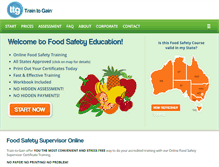 Tablet Screenshot of foodsafetysupervisoronline.com.au
